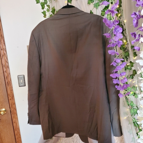 Albert Nipon Men's Wool Cashmere Blend Singe Breasted Blazer 42R brown - Picture 4 of 6